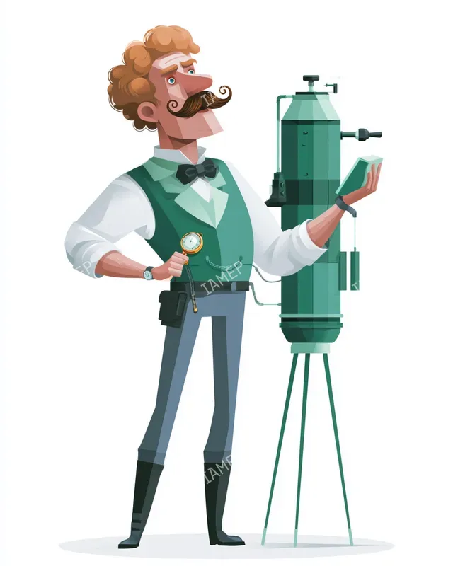 Vector Caricatures In Greens