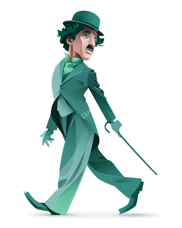 Vector Caricatures In Greens