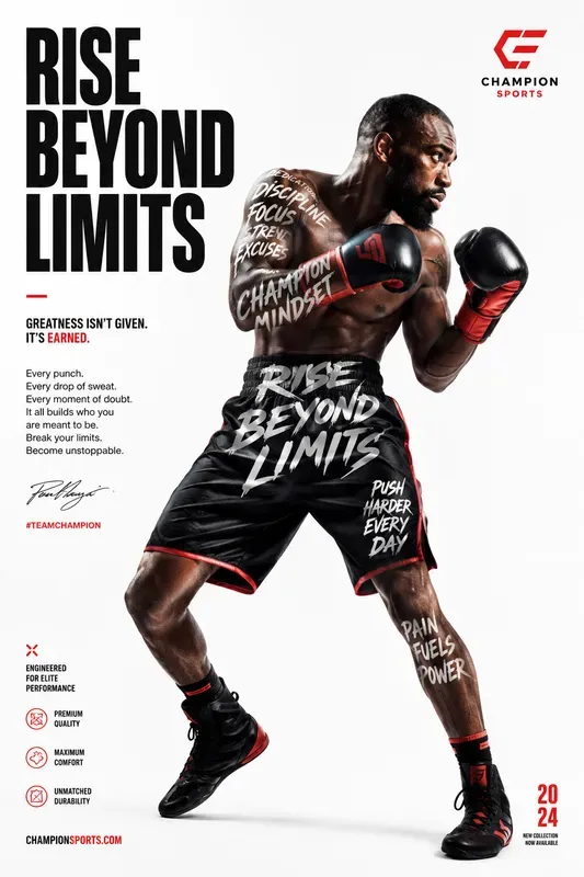 Bold Typography Sports Ads