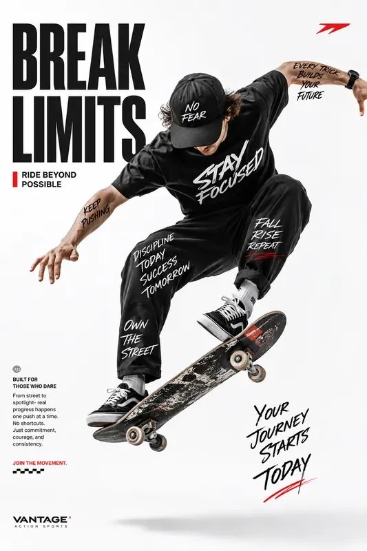 Bold Typography Sports Ads