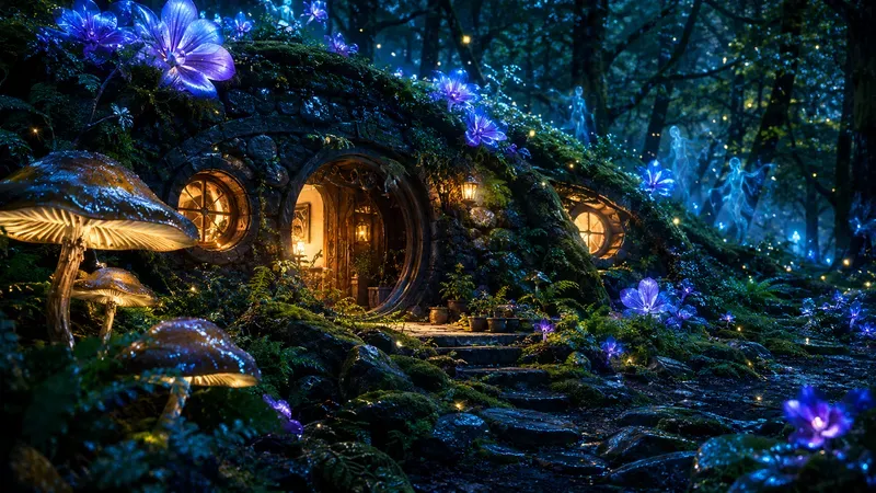 Whimsical Enchanted Cottage Art Assets