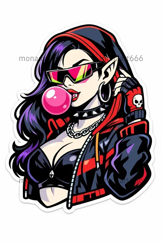 Neon Rebel Sticker Vaults