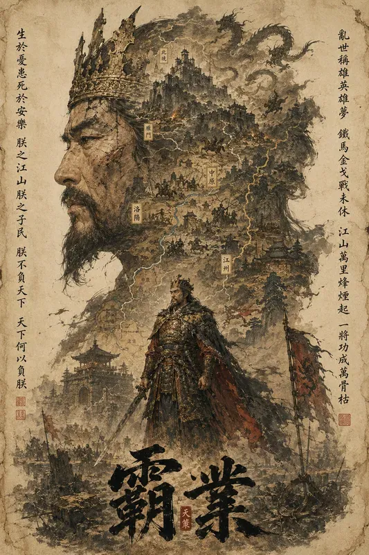 Sumie Portrait Map Art