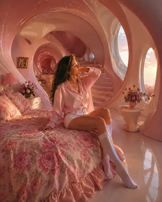 Cinematic 90s Heroine Bedroom Poses