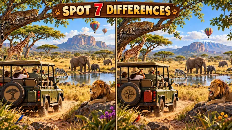 Spot 7 Differences Puzzle Images