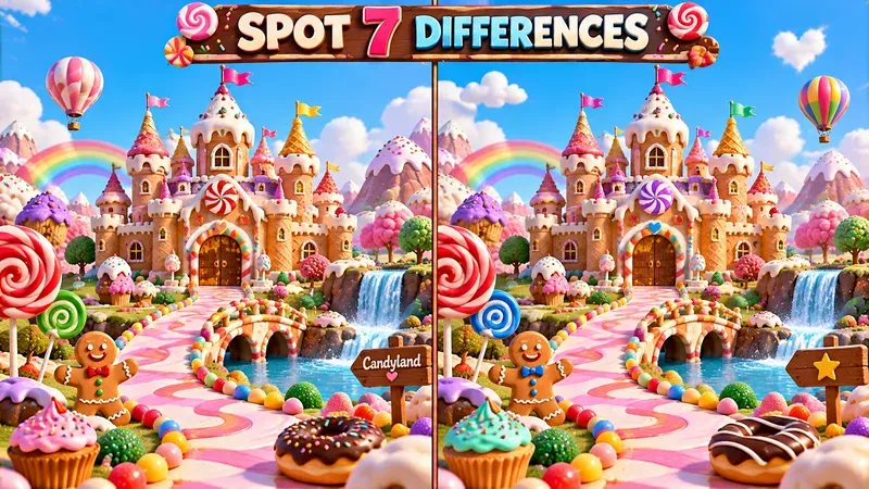 Spot 7 Differences Puzzle Images