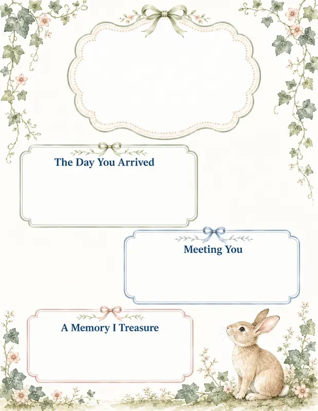 Woodland Baby Birth Story Keepsakes
