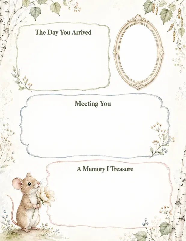 Woodland Baby Birth Story Keepsakes