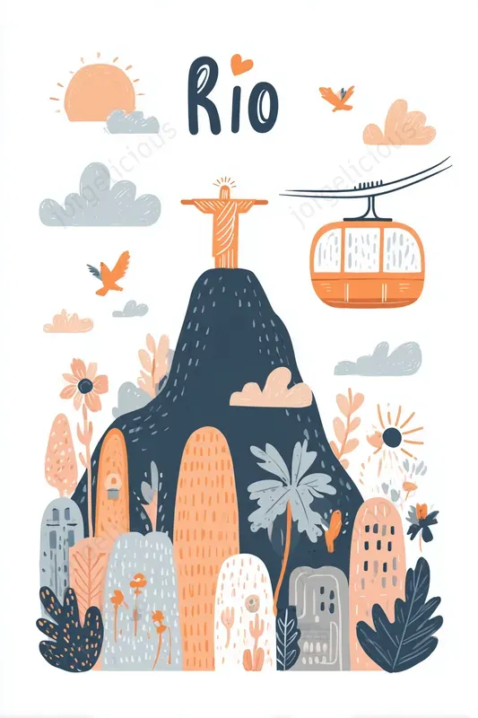 Cute City Travel Poster Illustrations