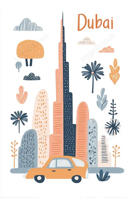 Cute City Travel Poster Illustrations