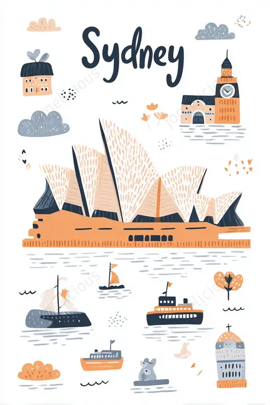 Cute City Travel Poster Illustrations