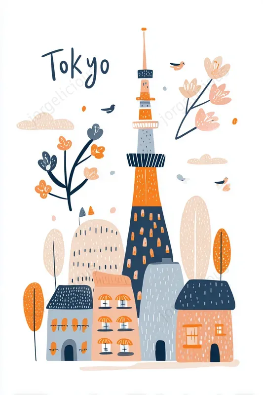 Cute City Travel Poster Illustrations