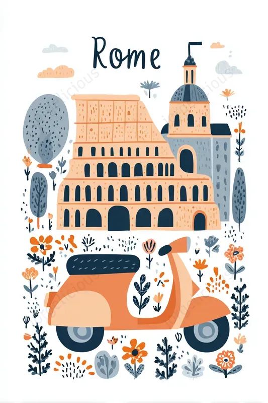 Cute City Travel Poster Illustrations