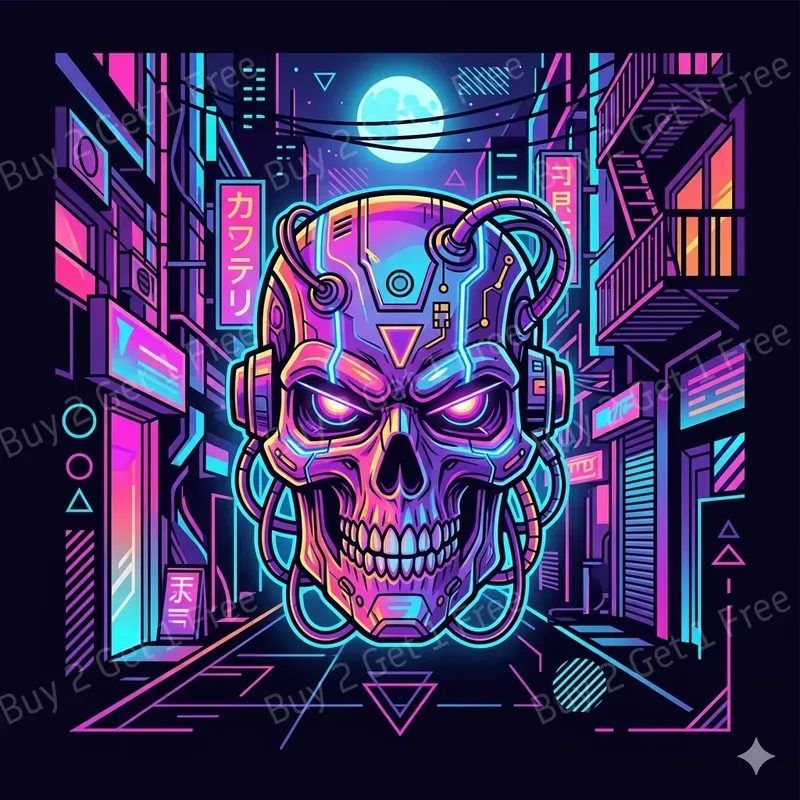 Neon Sunset Streetwear Artworks