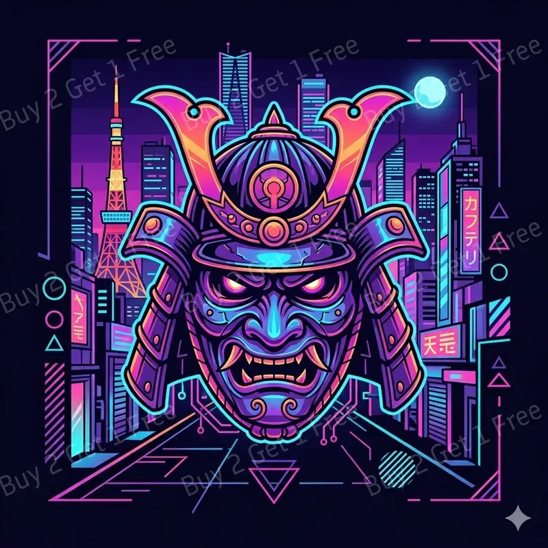 Neon Sunset Streetwear Artworks