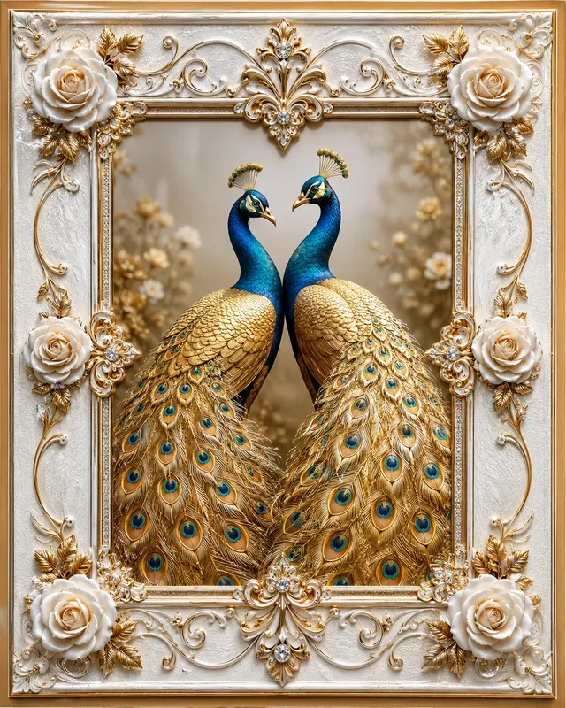 Luxury Handpainted Bird Photo Frames