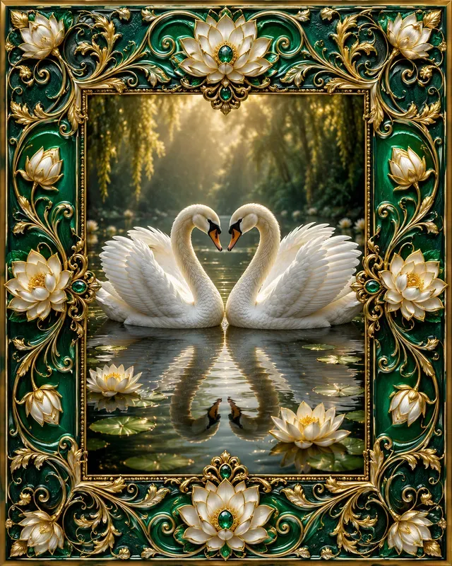 Luxury Handpainted Bird Photo Frames