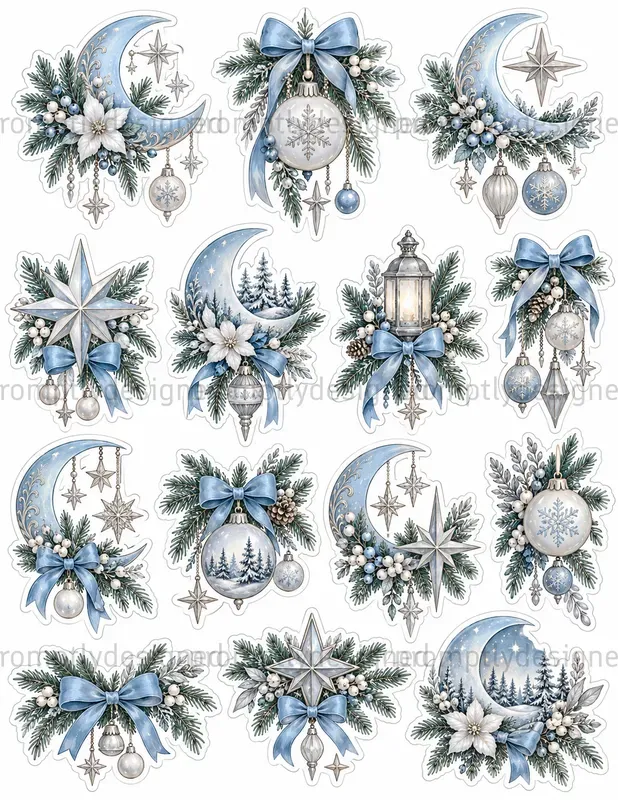 Winter Celestial Fussy Cuts