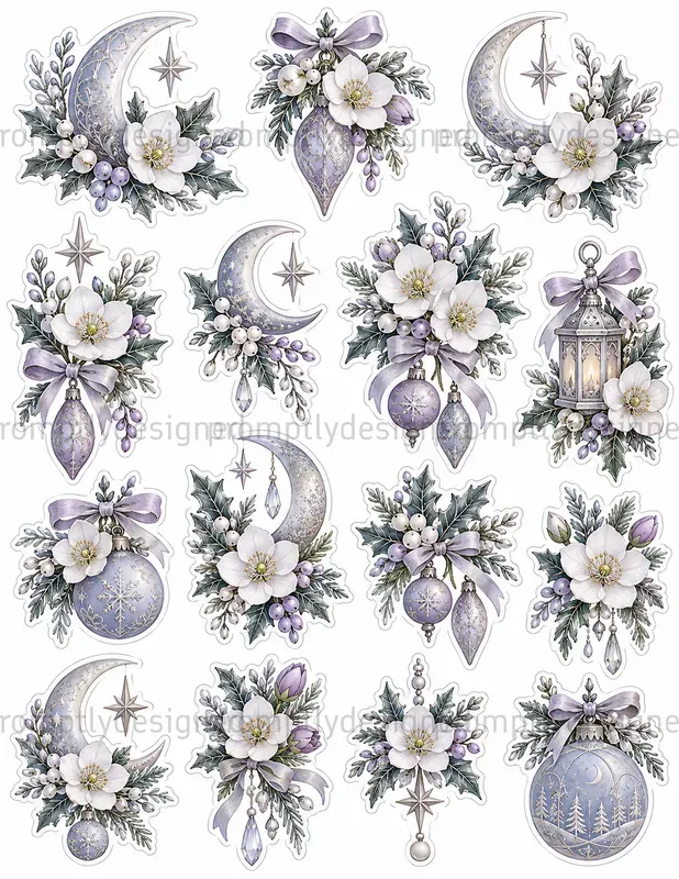 Winter Celestial Fussy Cuts