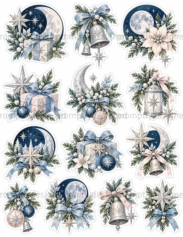 Winter Celestial Fussy Cuts