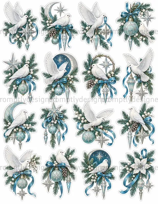 Winter Celestial Fussy Cuts