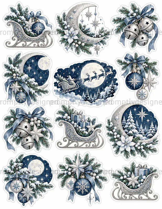Winter Celestial Fussy Cuts