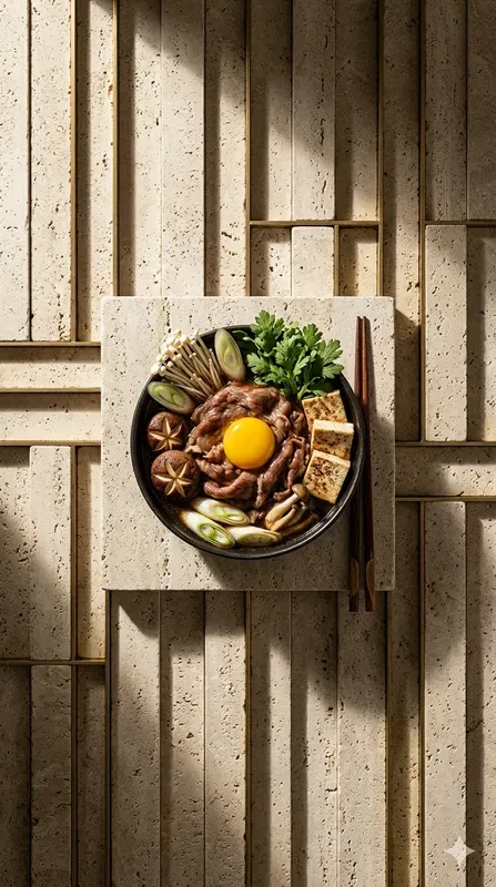 Raw Ribbed Travertine Menu Food Stages