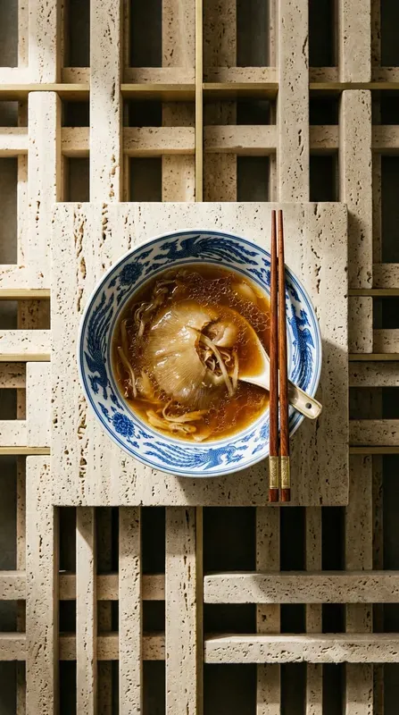Raw Ribbed Travertine Menu Food Stages