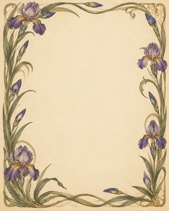 Art Nouveau Journal Page Borders