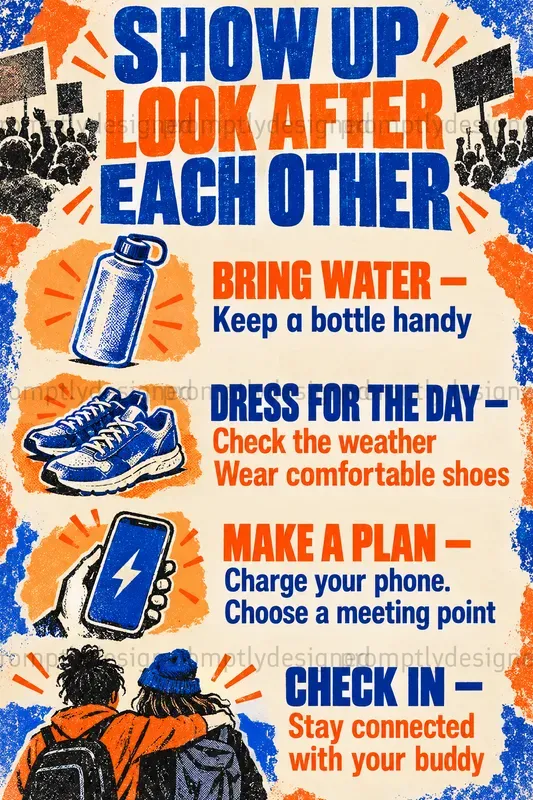 Protest Info Zine Posters