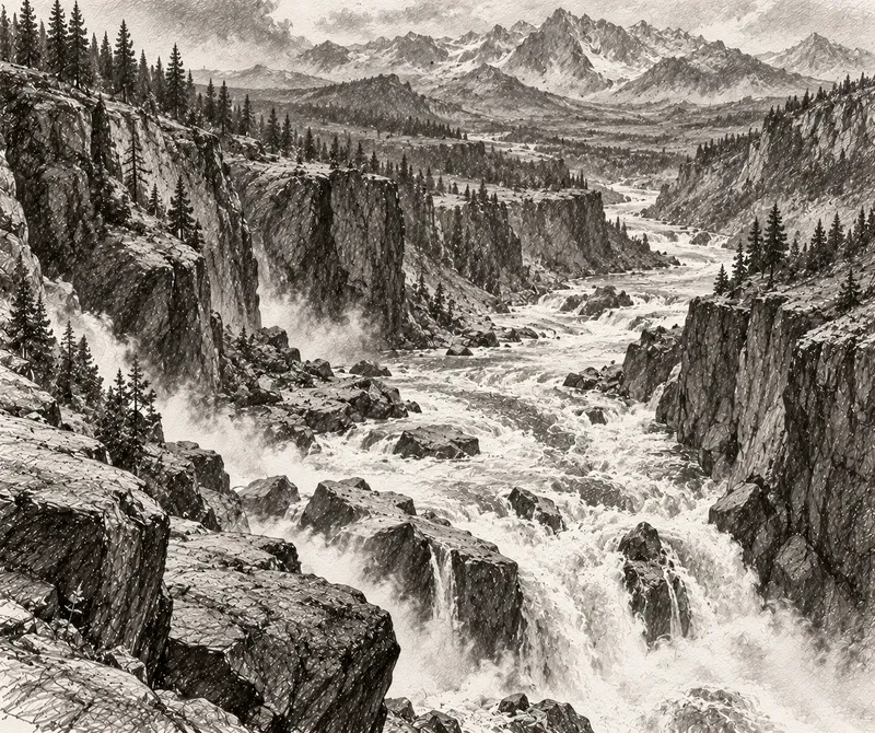 Epic Landscapes Pencil Sketch Collections