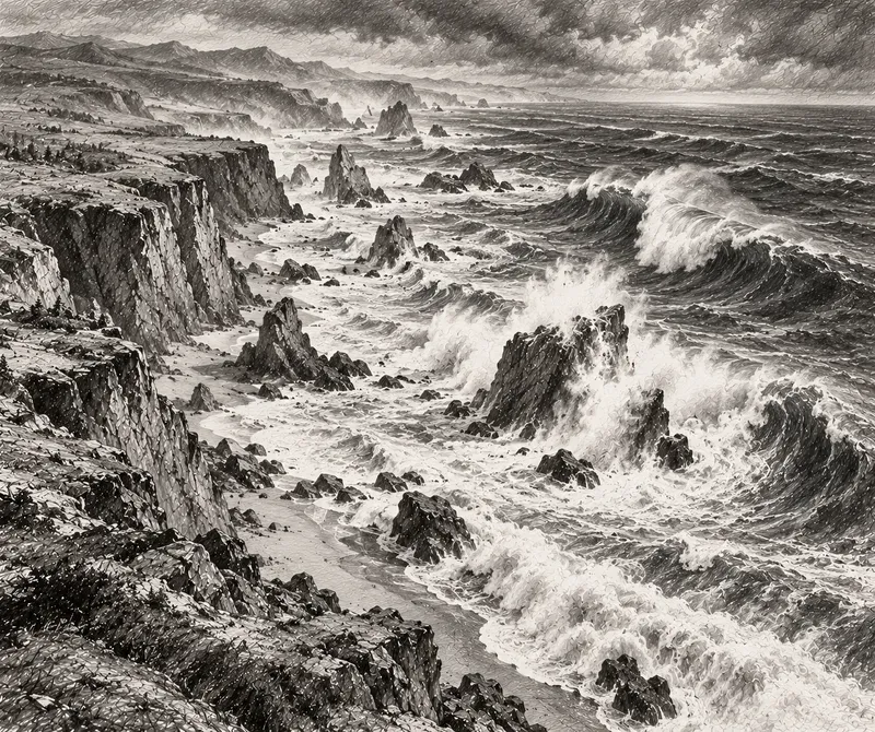 Epic Landscapes Pencil Sketch Collections