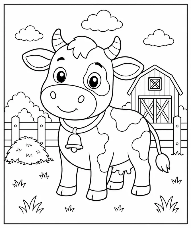 Farm Animals Coloring Book Pages