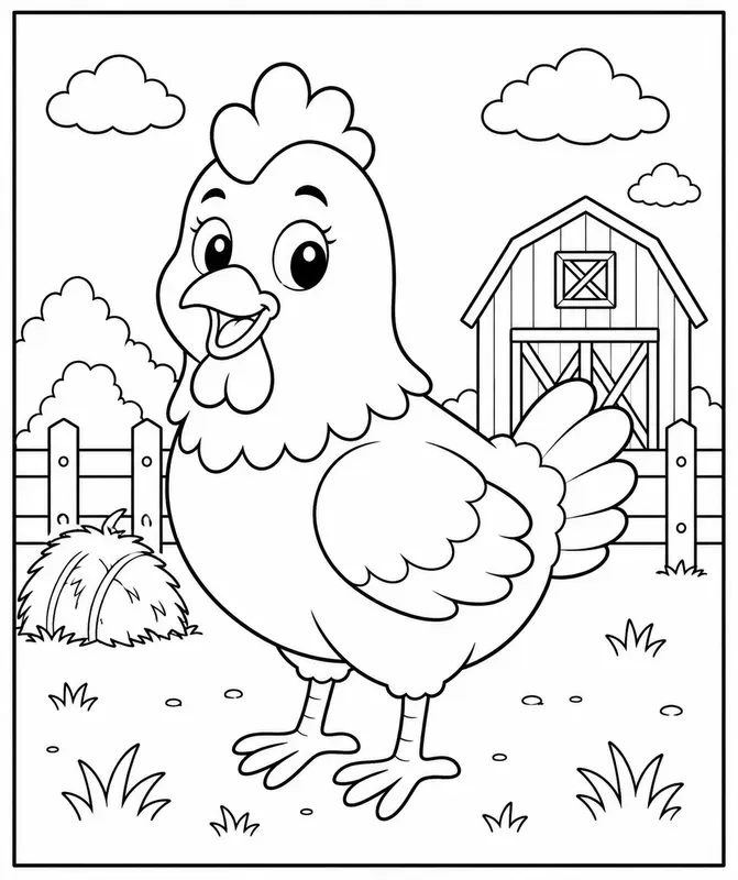 Farm Animals Coloring Book Pages