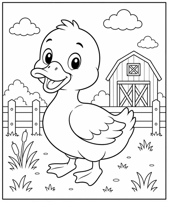 Farm Animals Coloring Book Pages
