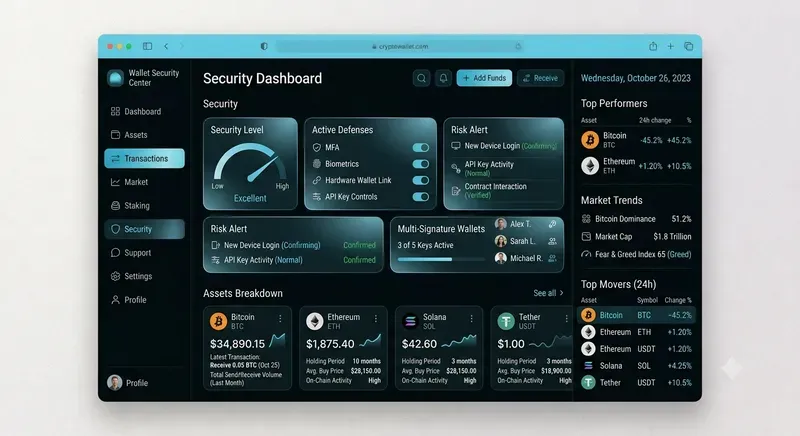 Crypto Wallet Dashboard UI Designs