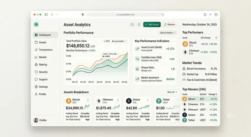 Crypto Wallet Dashboard UI Designs