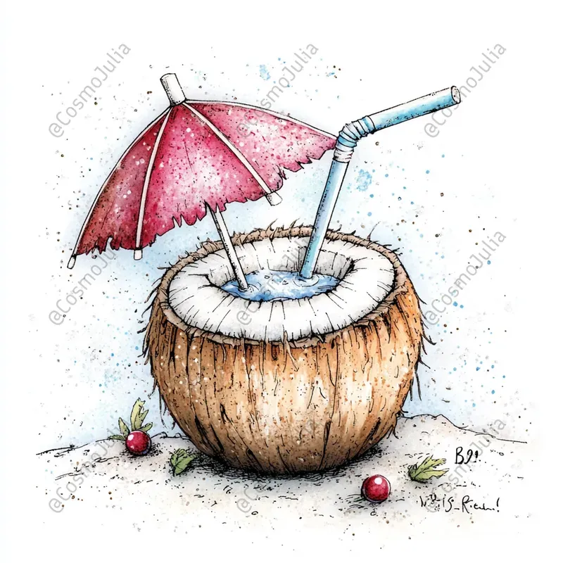 Whimsical Summer Beach Illustrations