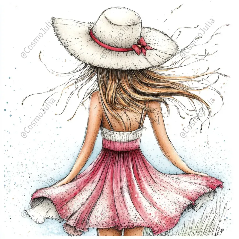 Whimsical Summer Beach Illustrations