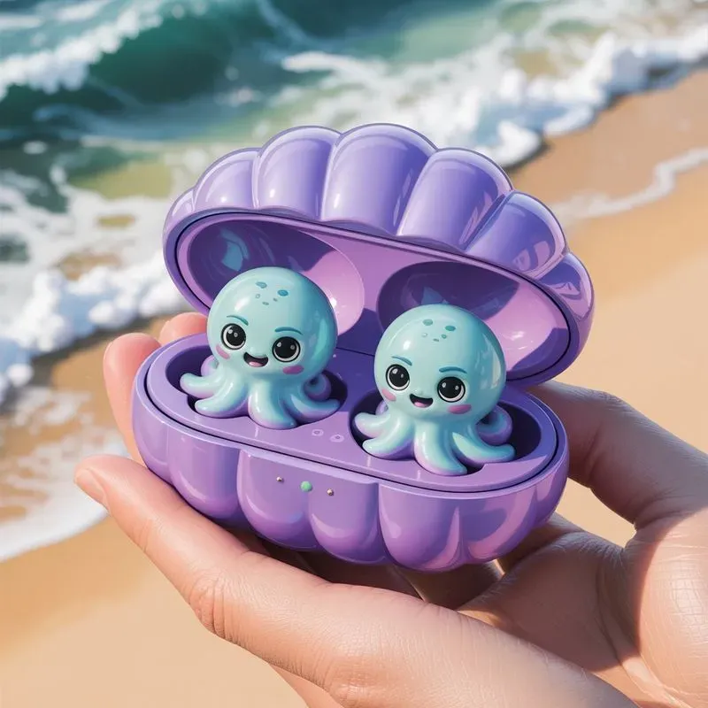 Whimsical Ocean Earbuds Fantasies