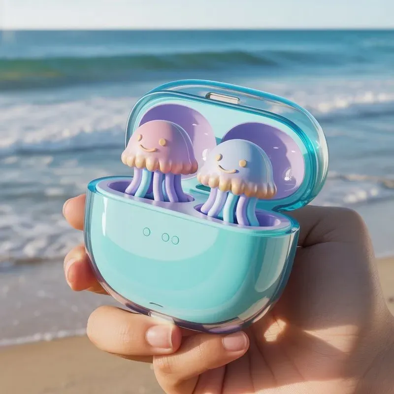 Whimsical Ocean Earbuds Fantasies