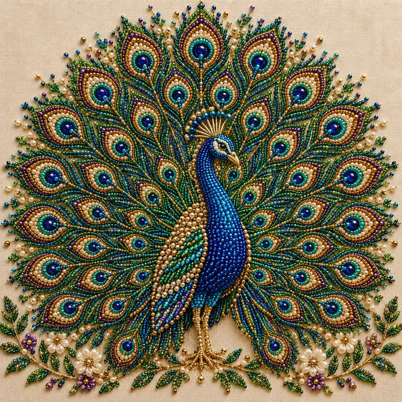 Luxury Pearl Bead Embroidery