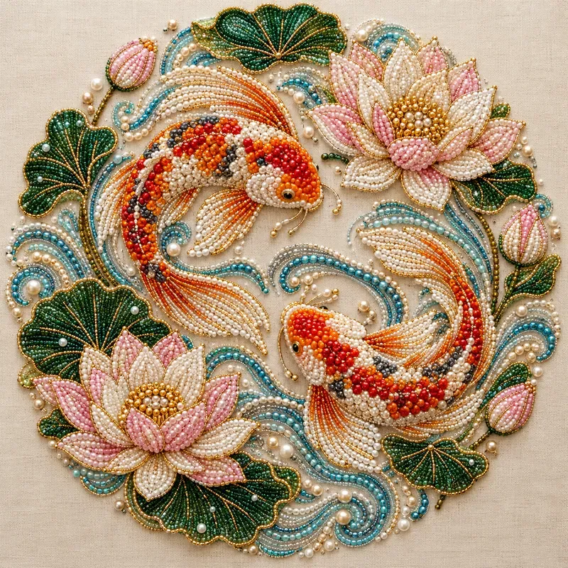 Luxury Pearl Bead Embroidery