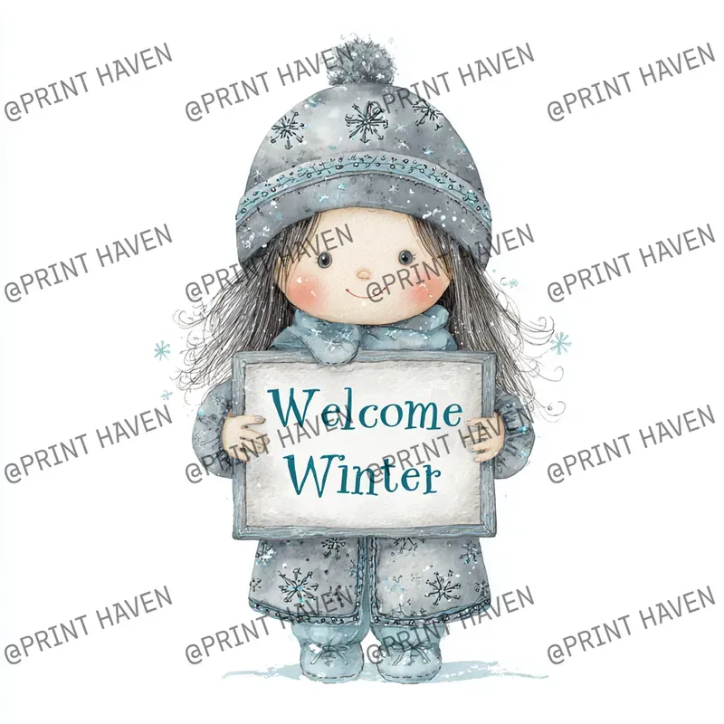 Welcome Winter Doll Cliparts