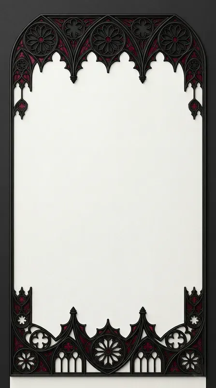 Slim Gothic Rose Window Overlays