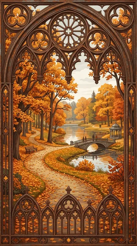 Slim Gothic Rose Window Overlays