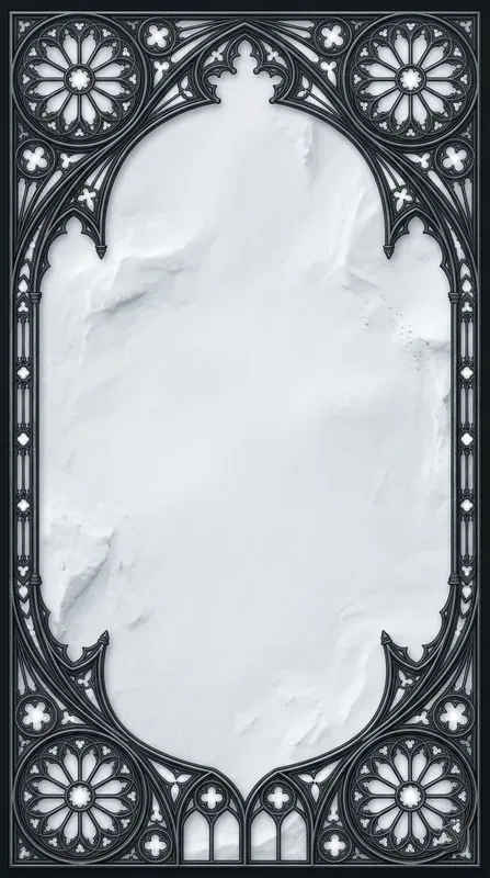 Slim Gothic Rose Window Overlays