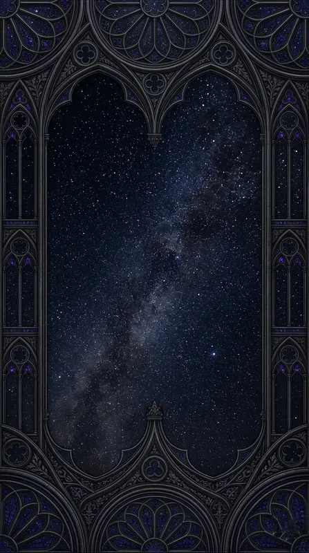 Slim Gothic Rose Window Overlays