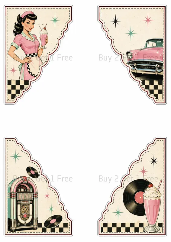 Printable Junk Journal Corner Pockets