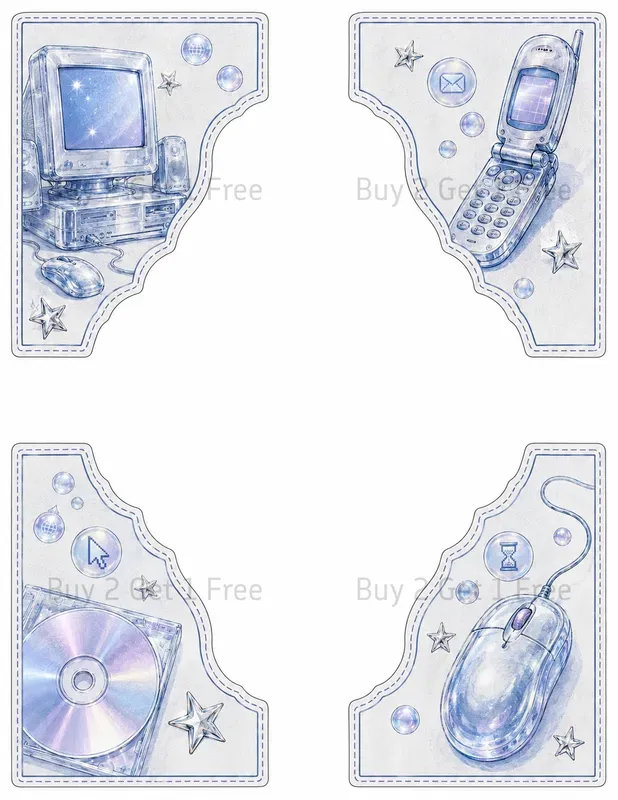 Printable Junk Journal Corner Pockets